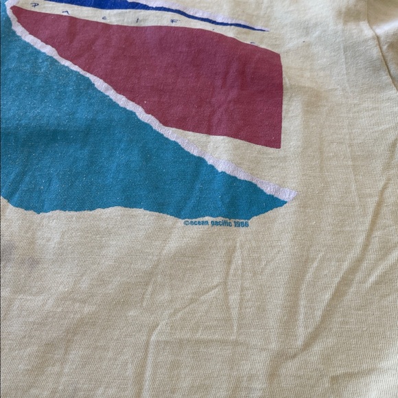 80’s Op Ocean Pacific Classic Surfing T-Shirt Men’s Large? 2 Sided Graphics - Picture 5 of 13